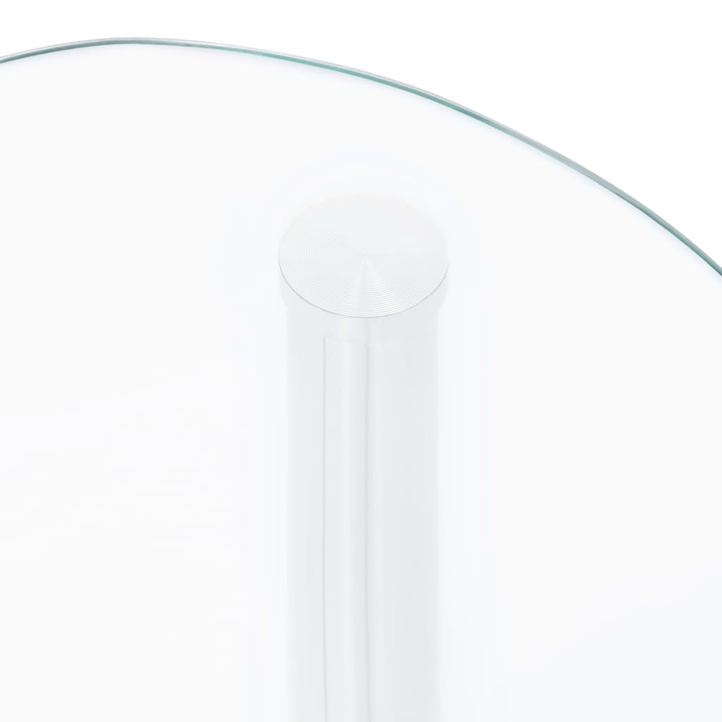 2-Tier Side Table Transparent 38x38x50 cm Tempered Glass- End Tables - HomeShopIreland - Home Shop Ireland - End Tables - 2-Tier Side Table Transparent 38x38x50 cm Tempered Glass