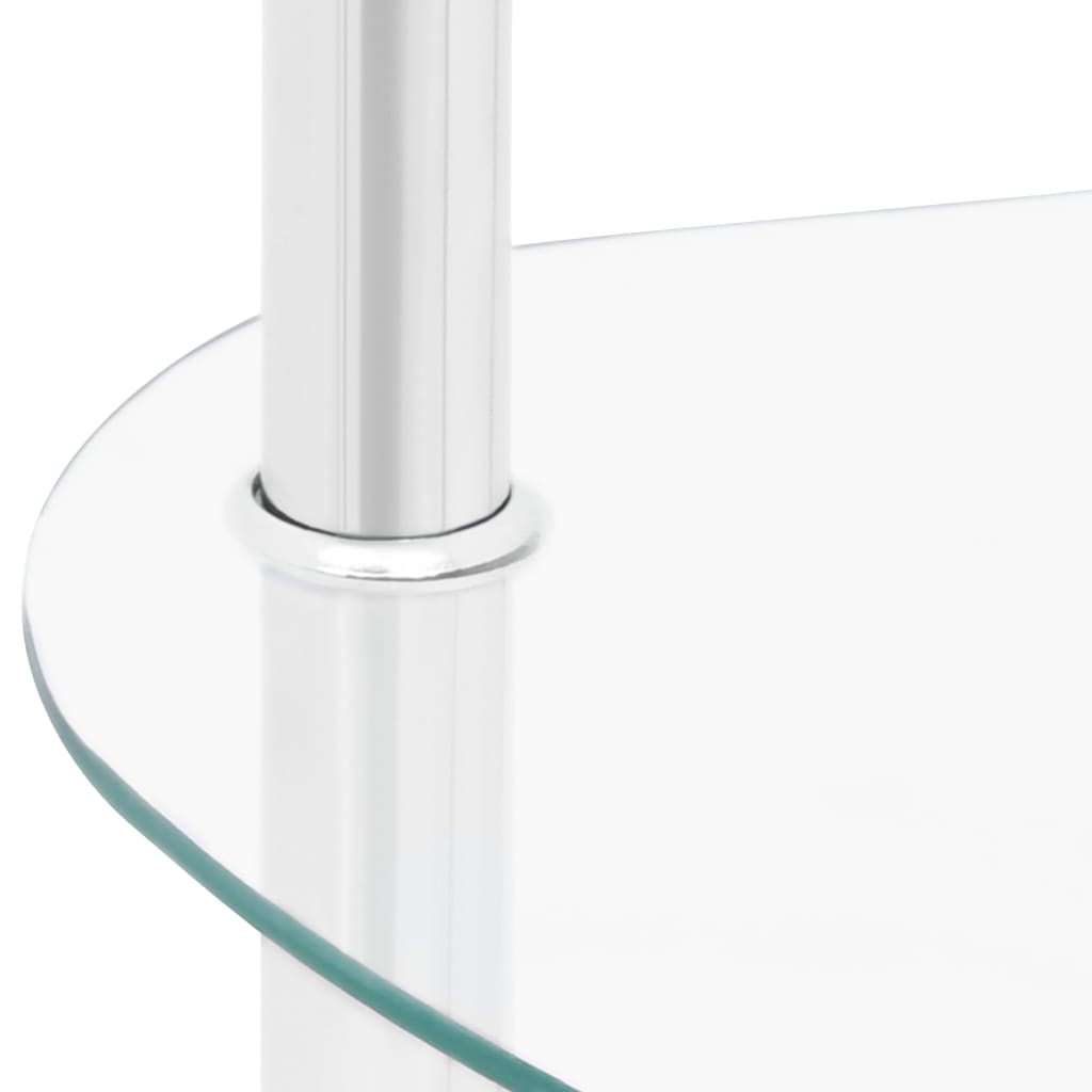 2-Tier Side Table Transparent 38x38x50 cm Tempered Glass- End Tables - HomeShopIreland - Home Shop Ireland - End Tables - 2-Tier Side Table Transparent 38x38x50 cm Tempered Glass
