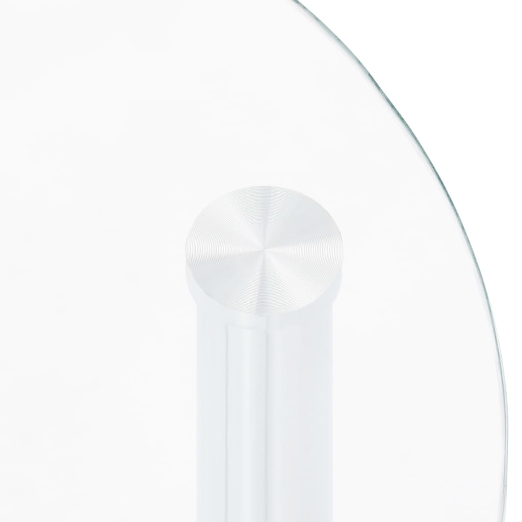 2-Tier Side Table Transparent & Black 38x38x50cm Tempered Glass- End Tables - HomeShopIreland - Home Shop Ireland - End Tables - 2-Tier Side Table Transparent & Black 38x38x50cm Tempered Glass