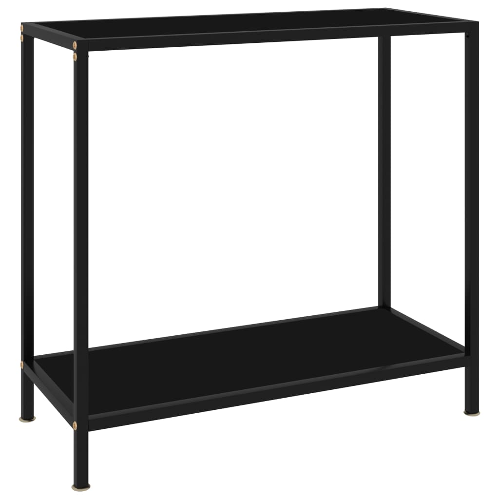 Console Table Black 80x35x75 cm Tempered Glass- End Tables - HomeShopIreland - Home Shop Ireland - End Tables - Console Table Black 80x35x75 cm Tempered Glass