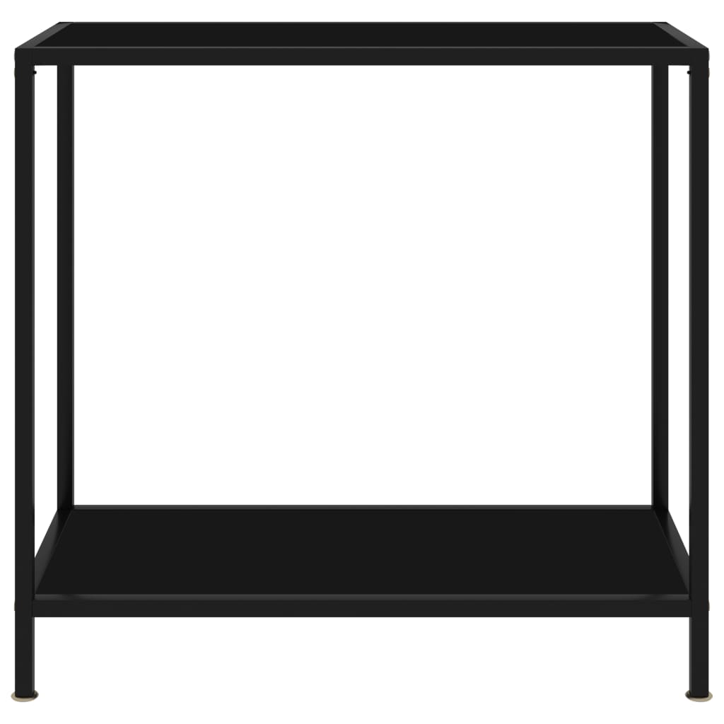 Console Table Black 80x35x75 cm Tempered Glass- End Tables - HomeShopIreland - Home Shop Ireland - End Tables - Console Table Black 80x35x75 cm Tempered Glass