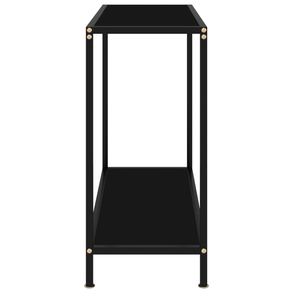 Console Table Black 80x35x75 cm Tempered Glass- End Tables - HomeShopIreland - Home Shop Ireland - End Tables - Console Table Black 80x35x75 cm Tempered Glass