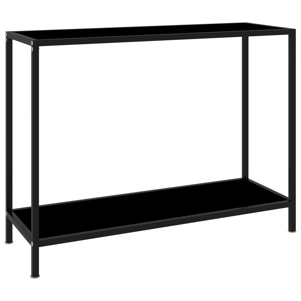 Console Table Black 100x35x75 cm Tempered Glass- End Tables - HomeShopIreland - Home Shop Ireland - End Tables - Console Table Black 100x35x75 cm Tempered Glass