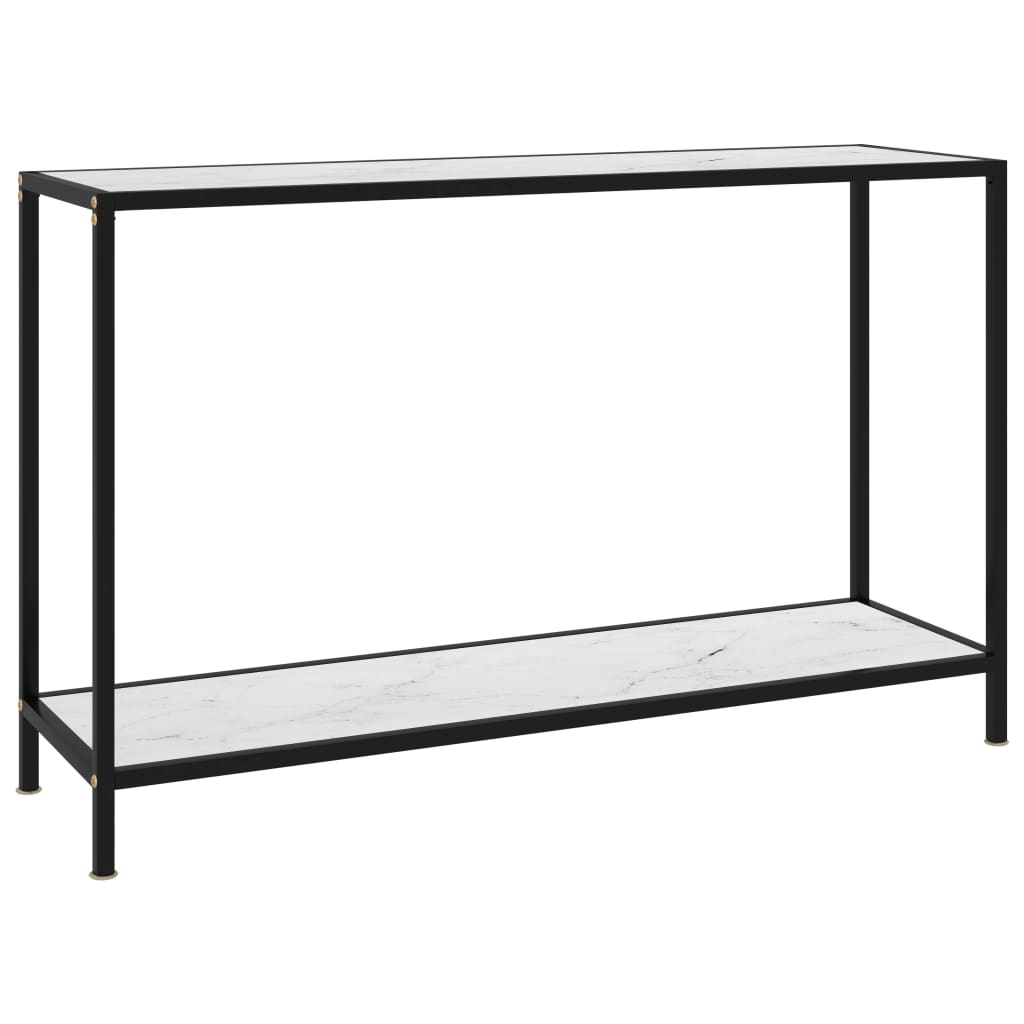 Black metal outlet glass console table