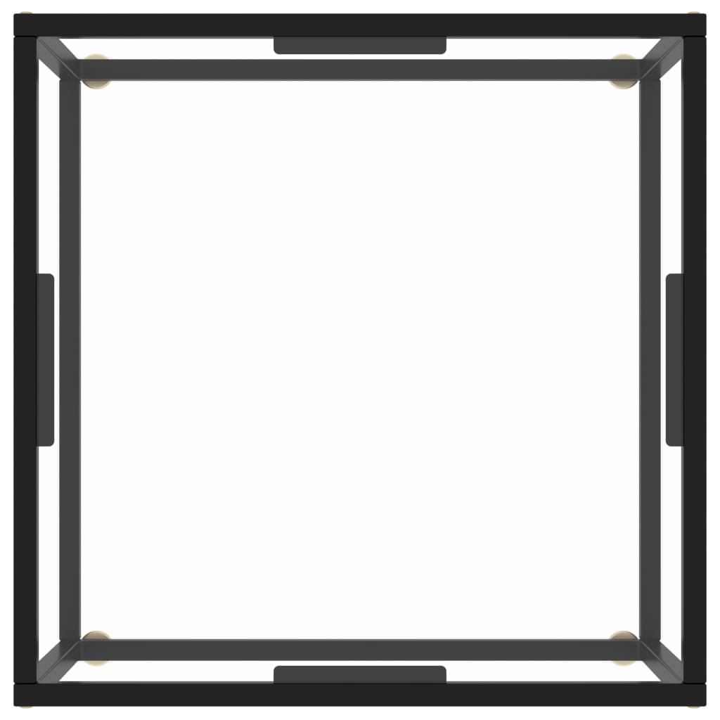 Tea Table Black with Tempered Glass 60x60x35 cm- Coffee Tables - HomeShopIreland - Home Shop Ireland - Coffee Tables - Tea Table Black with Tempered Glass 60x60x35 cm