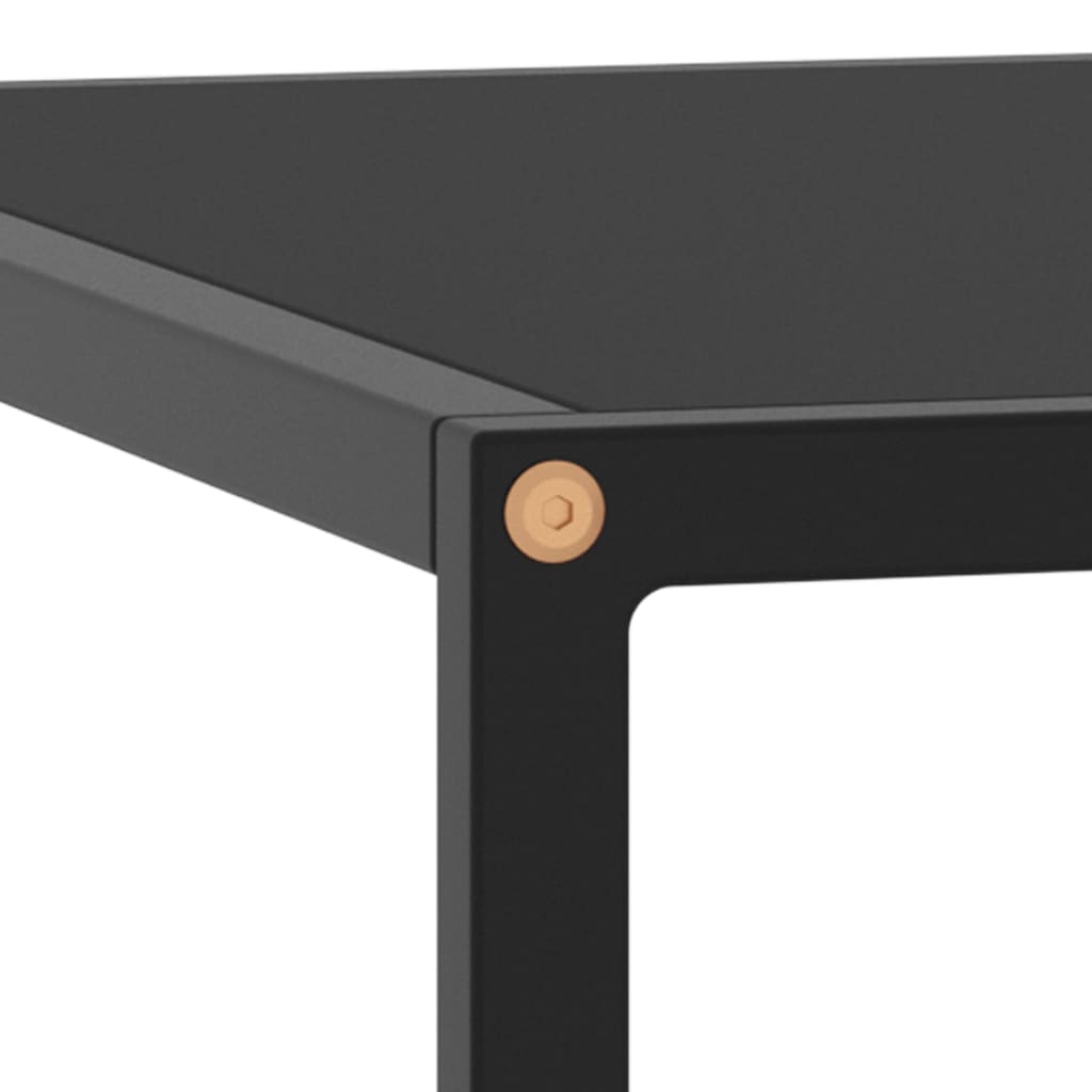 Tea Table Black with Black Glass 80x80x35 cm- Coffee Tables - HomeShopIreland - Home Shop Ireland - Coffee Tables - Tea Table Black with Black Glass 80x80x35 cm
