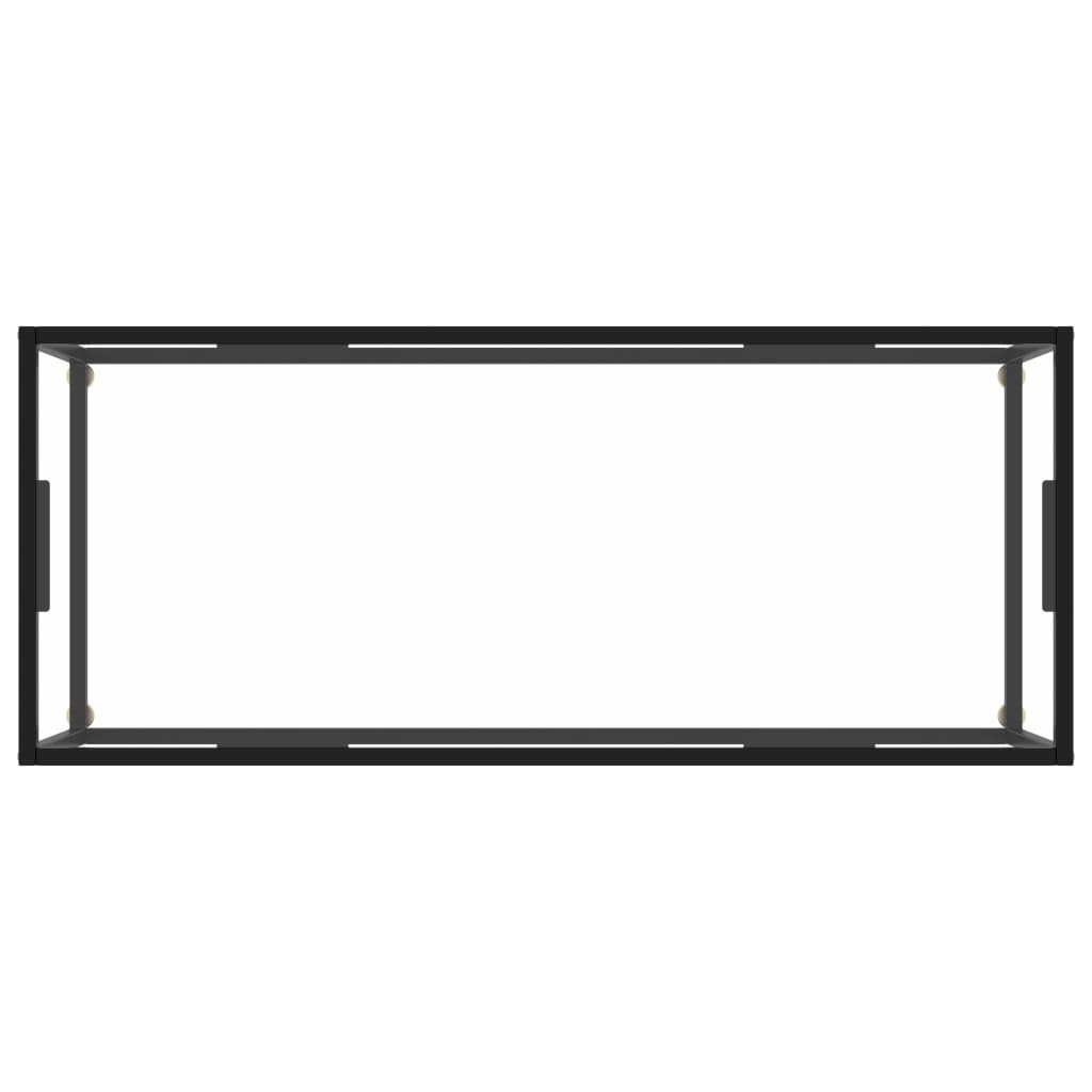 Tea Table Black with Tempered Glass 120x50x35 cm- Coffee Tables - HomeShopIreland - Home Shop Ireland - Coffee Tables - Tea Table Black with Tempered Glass 120x50x35 cm