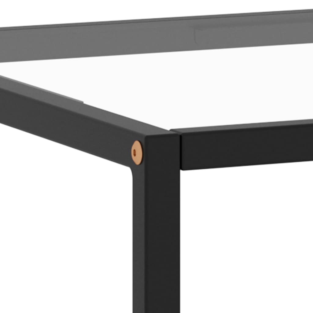 Tea Table Black with Tempered Glass 120x50x35 cm- Coffee Tables - HomeShopIreland - Home Shop Ireland - Coffee Tables - Tea Table Black with Tempered Glass 120x50x35 cm