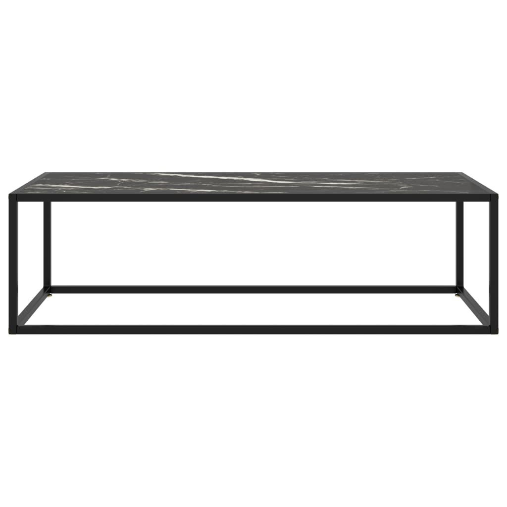 Tea Table Black with Black Marble Glass 120x50x35 cm- Coffee Tables - HomeShopIreland - Home Shop Ireland - Coffee Tables - Tea Table Black with Black Marble Glass 120x50x35 cm