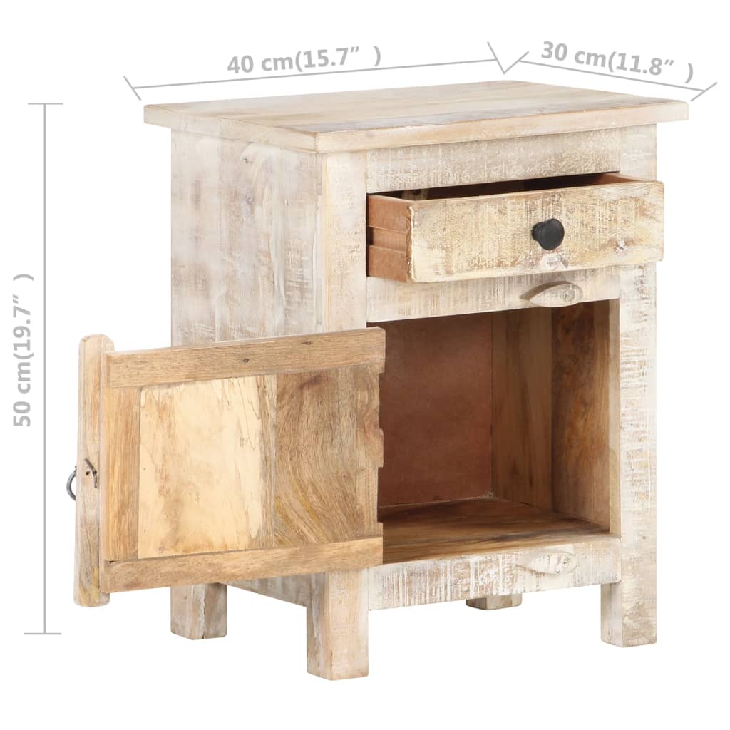 Bedside Cabinet 40x30x50 cm Rough Acacia Wood- Bedside Tables - HomeShopIreland - Home Shop Ireland - Bedside Tables - Bedside Cabinet 40x30x50 cm Rough Acacia Wood