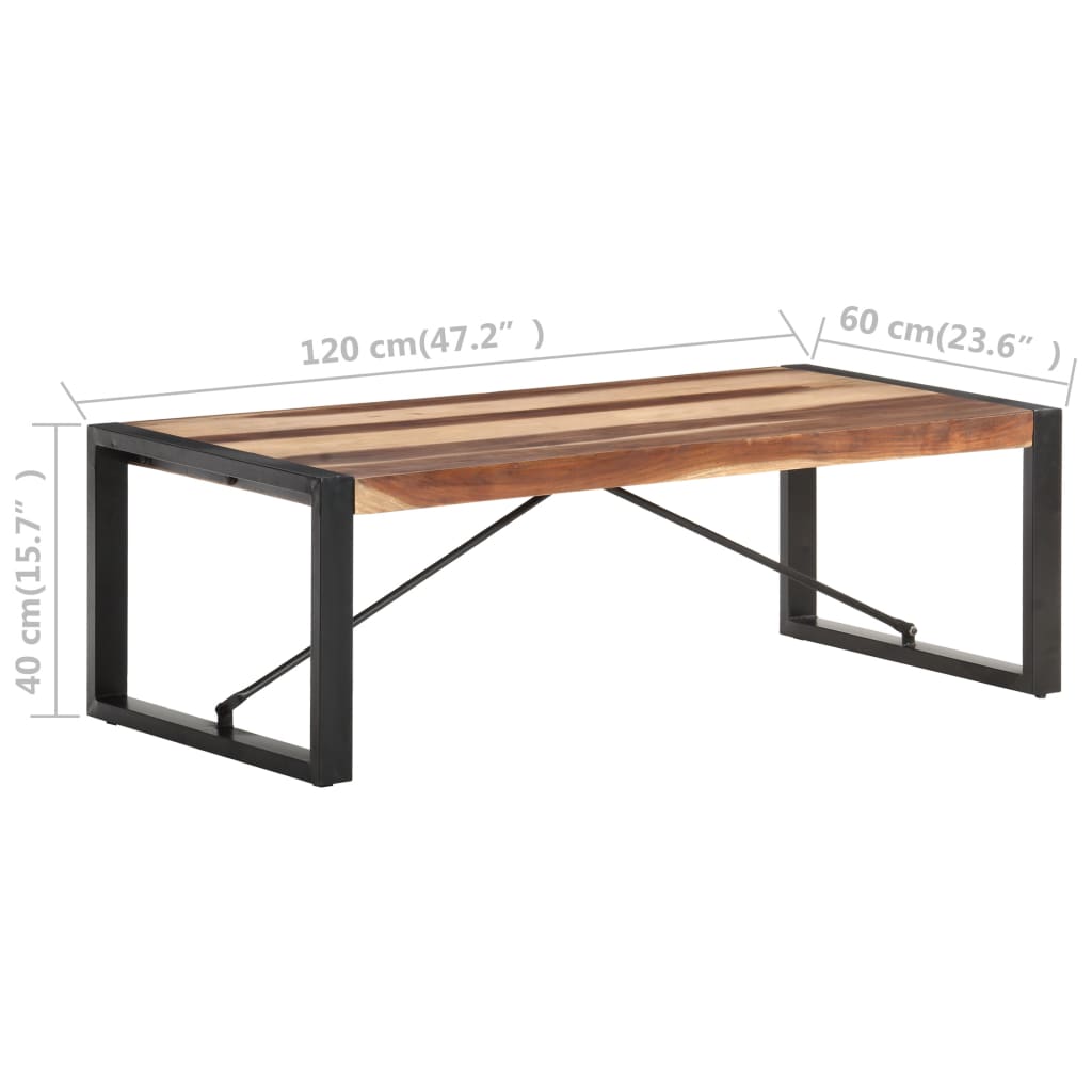 Coffee Table 120x60x40 cm Solid Wood with Sheesham Finish- Coffee Tables - HomeShopIreland - Home Shop Ireland - Coffee Tables - Coffee Table 120x60x40 cm Solid Wood with Sheesham Finish