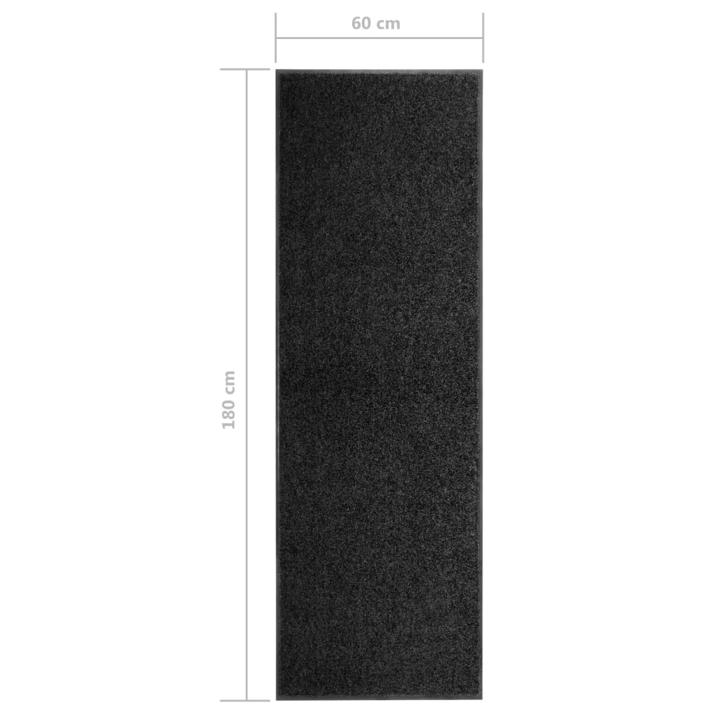Doormat Washable Black 60x180 cm- Door Mats - HomeShopIreland - Home Shop Ireland - Door Mats - Doormat Washable Black 60x180 cm