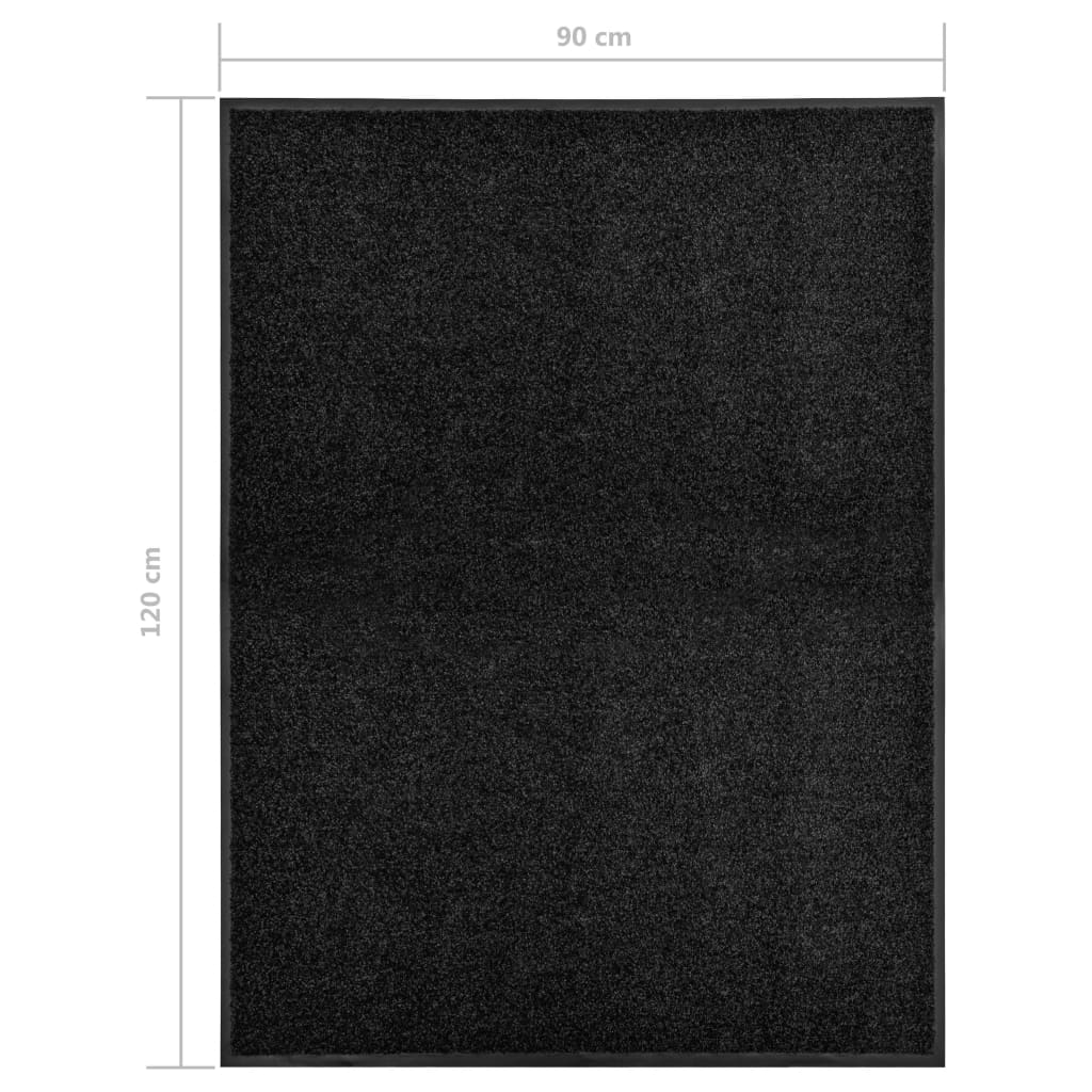 Doormat Washable Black 90x120 cm- Door Mats - HomeShopIreland - Home Shop Ireland - Door Mats - Doormat Washable Black 90x120 cm
