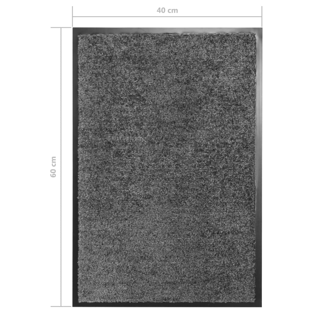 Doormat Washable Anthracite 40x60 cm- Door Mats - HomeShopIreland - Home Shop Ireland - Door Mats - Doormat Washable Anthracite 40x60 cm