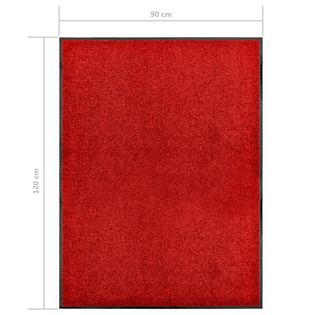 Doormat Washable Red 90x120 cm- Door Mats - HomeShopIreland - Home Shop Ireland - Door Mats - Doormat Washable Red 90x120 cm