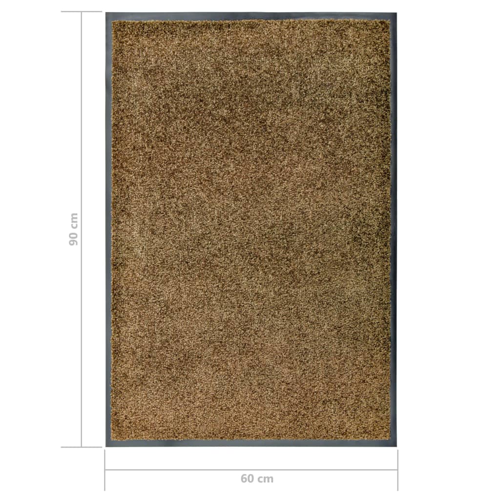 Doormat Washable Brown 60x90 cm- Door Mats - HomeShopIreland - Home Shop Ireland - Door Mats - Doormat Washable Brown 60x90 cm