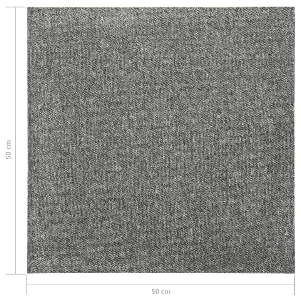 Carpet Floor Tiles 20 pcs 5 m² 50x50 cm Grey- Flooring & Carpet - HomeShopIreland - Home Shop Ireland - Flooring & Carpet - Carpet Floor Tiles 20 pcs 5 mÂ² 50x50 cm Grey