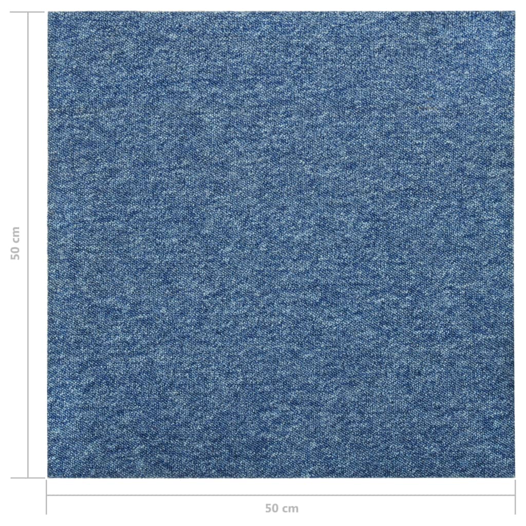 Carpet Floor Tiles 20 pcs 5 m² 50x50 cm Blue- Flooring & Carpet - HomeShopIreland - Home Shop Ireland - Flooring & Carpet - Carpet Floor Tiles 20 pcs 5 mÂ² 50x50 cm Blue