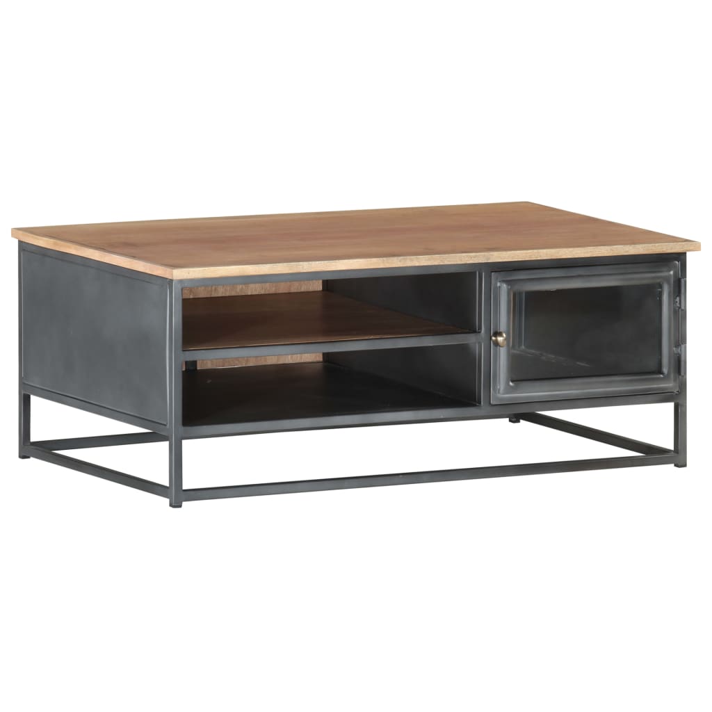 Coffee Table Grey 90x50x35 cm Solid Acacia Wood- Coffee Tables - HomeShopIreland - Home Shop Ireland - Coffee Tables - Coffee Table Grey 90x50x35 cm Solid Acacia Wood