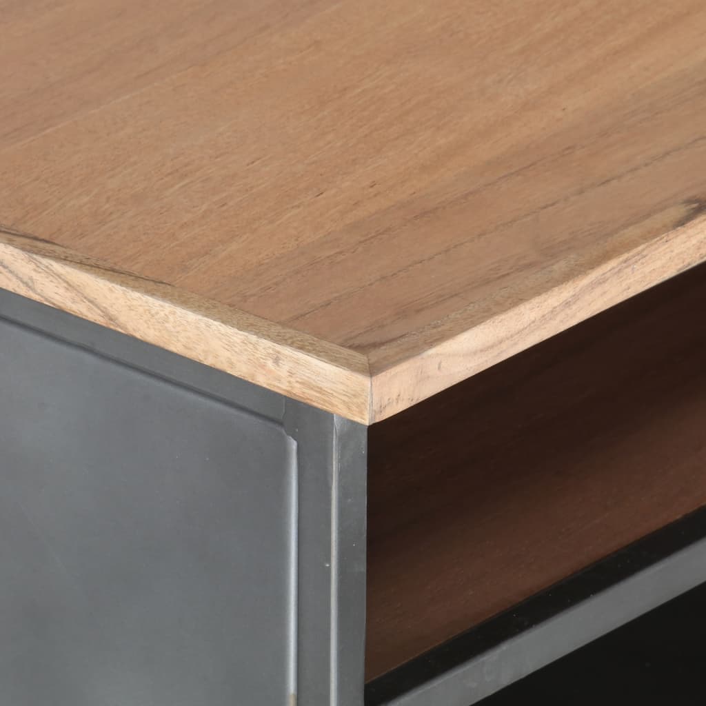 Coffee Table Grey 90x50x35 cm Solid Acacia Wood- Coffee Tables - HomeShopIreland - Home Shop Ireland - Coffee Tables - Coffee Table Grey 90x50x35 cm Solid Acacia Wood