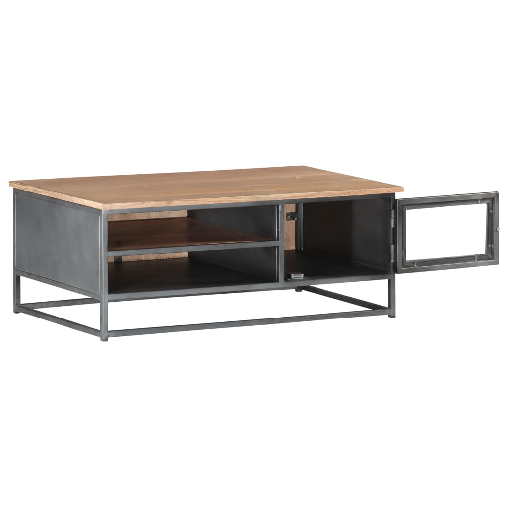 Coffee Table Grey 90x50x35 cm Solid Acacia Wood- Coffee Tables - HomeShopIreland - Home Shop Ireland - Coffee Tables - Coffee Table Grey 90x50x35 cm Solid Acacia Wood
