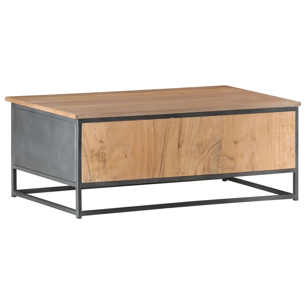 Coffee Table Grey 90x50x35 cm Solid Acacia Wood- Coffee Tables - HomeShopIreland - Home Shop Ireland - Coffee Tables - Coffee Table Grey 90x50x35 cm Solid Acacia Wood