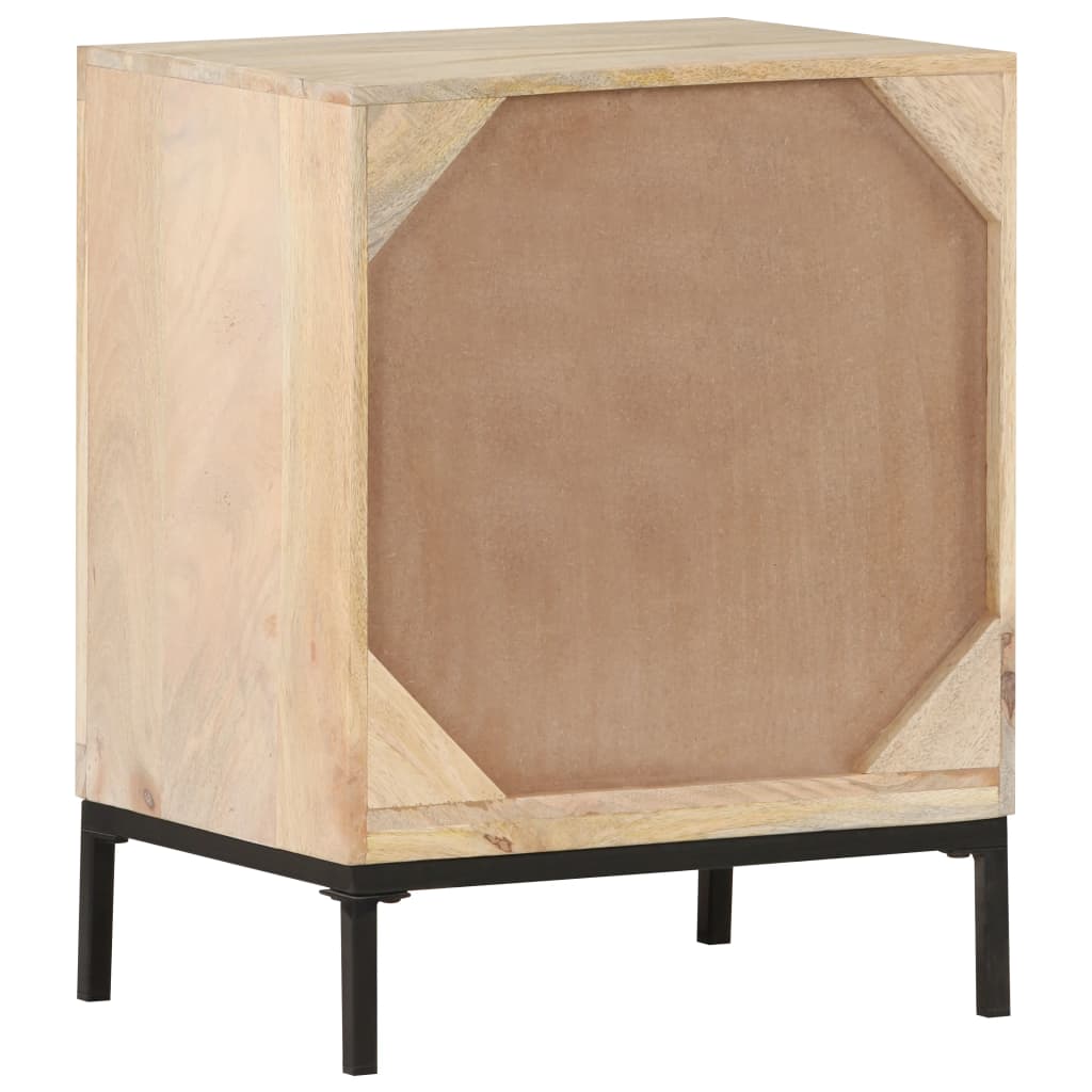 Bedside Cabinet 40x30x50 cm Solid Mango Wood and Natural Cane- Bedside Tables - HomeShopIreland - Home Shop Ireland - Bedside Tables - Bedside Cabinet 40x30x50 cm Solid Mango Wood and Natural Cane