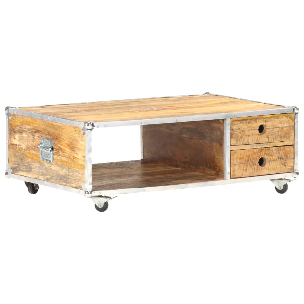 Coffee Table 89x59x33 cm Solid Rough Mango Wood- Coffee Tables - HomeShopIreland - Home Shop Ireland - Coffee Tables - Coffee Table 89x59x33 cm Solid Rough Mango Wood