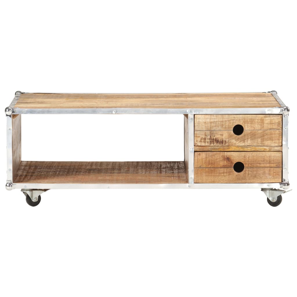Coffee Table 89x59x33 cm Solid Rough Mango Wood- Coffee Tables - HomeShopIreland - Home Shop Ireland - Coffee Tables - Coffee Table 89x59x33 cm Solid Rough Mango Wood
