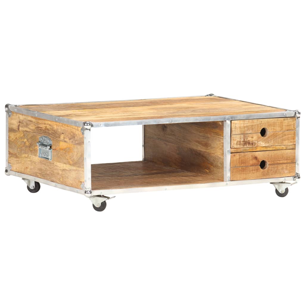 Coffee Table 89x59x33 cm Solid Rough Mango Wood- Coffee Tables - HomeShopIreland - Home Shop Ireland - Coffee Tables - Coffee Table 89x59x33 cm Solid Rough Mango Wood