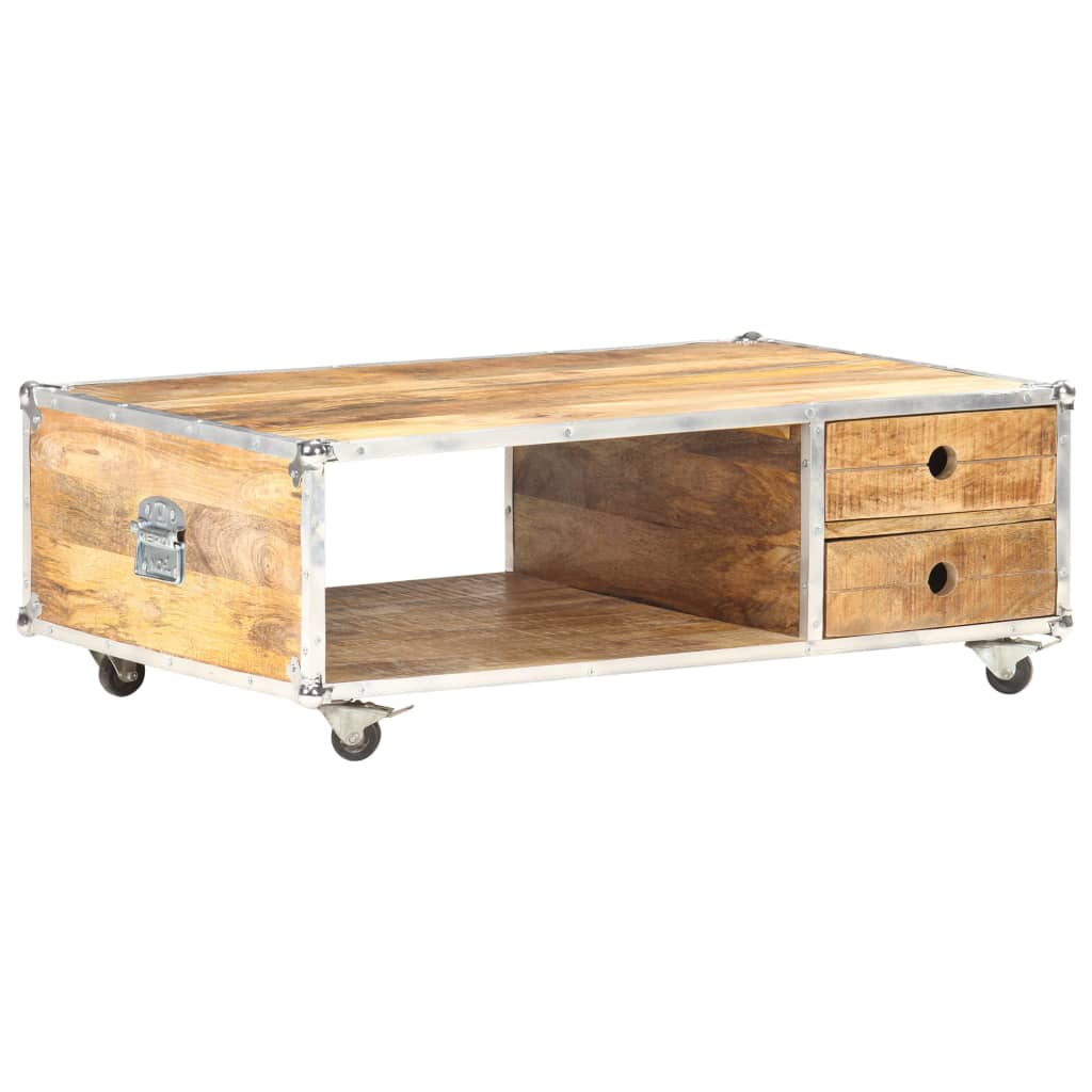 Coffee Table 89x59x33 cm Solid Rough Mango Wood- Coffee Tables - HomeShopIreland - Home Shop Ireland - Coffee Tables - Coffee Table 89x59x33 cm Solid Rough Mango Wood