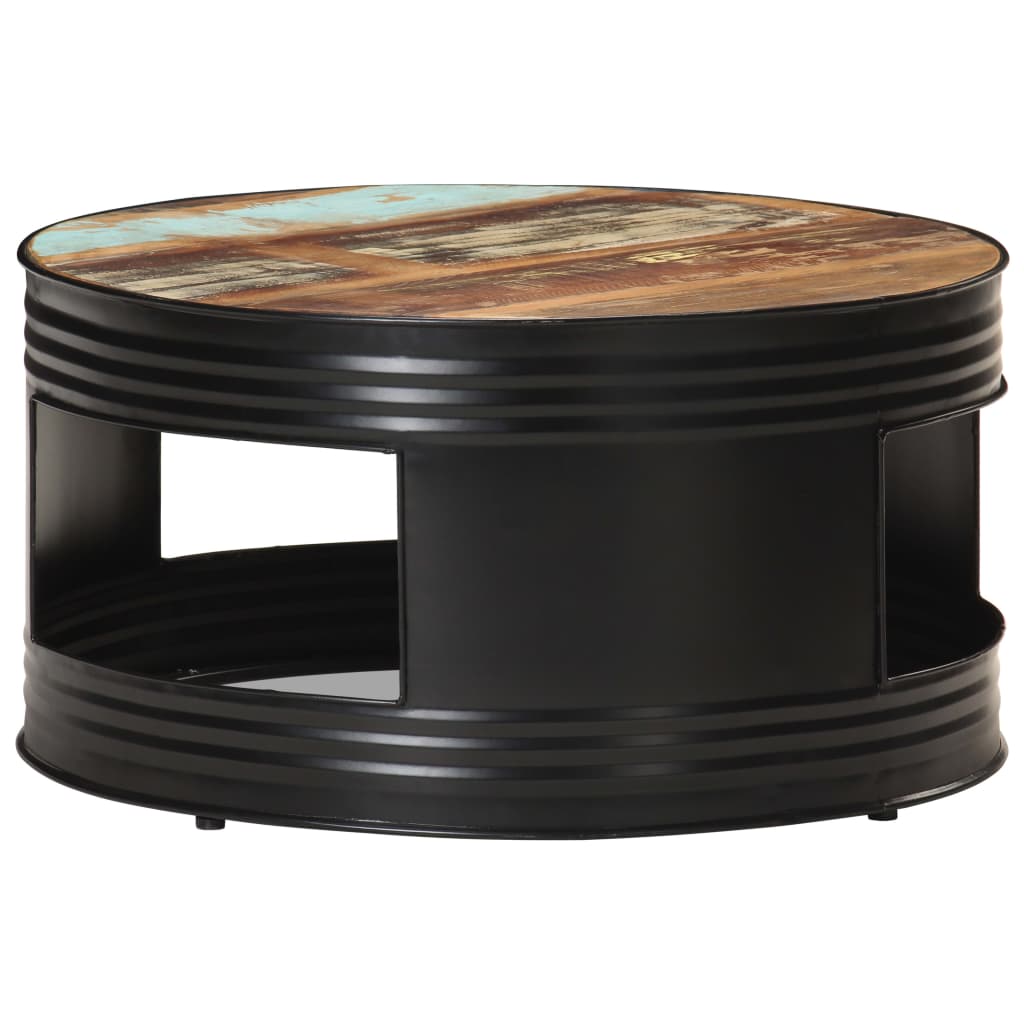 Coffee Table Black 68x68x36 cm Solid Reclaimed Wood- Coffee Tables - HomeShopIreland - Home Shop Ireland - Coffee Tables - Coffee Table Black 68x68x36 cm Solid Reclaimed Wood