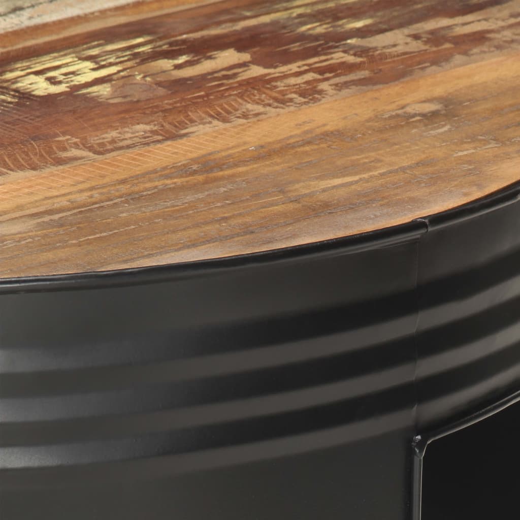 Coffee Table Black 68x68x36 cm Solid Reclaimed Wood- Coffee Tables - HomeShopIreland - Home Shop Ireland - Coffee Tables - Coffee Table Black 68x68x36 cm Solid Reclaimed Wood