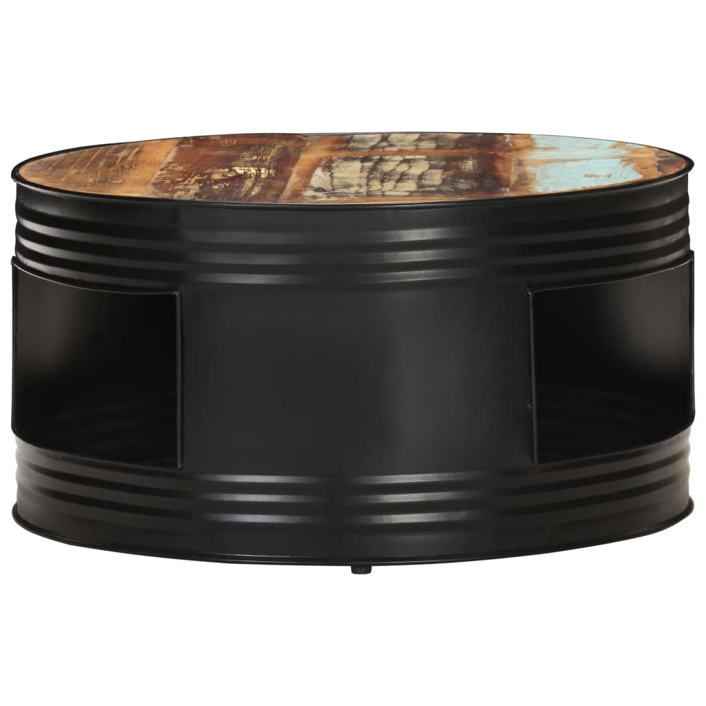 Coffee Table Black 68x68x36 cm Solid Reclaimed Wood- Coffee Tables - HomeShopIreland - Home Shop Ireland - Coffee Tables - Coffee Table Black 68x68x36 cm Solid Reclaimed Wood