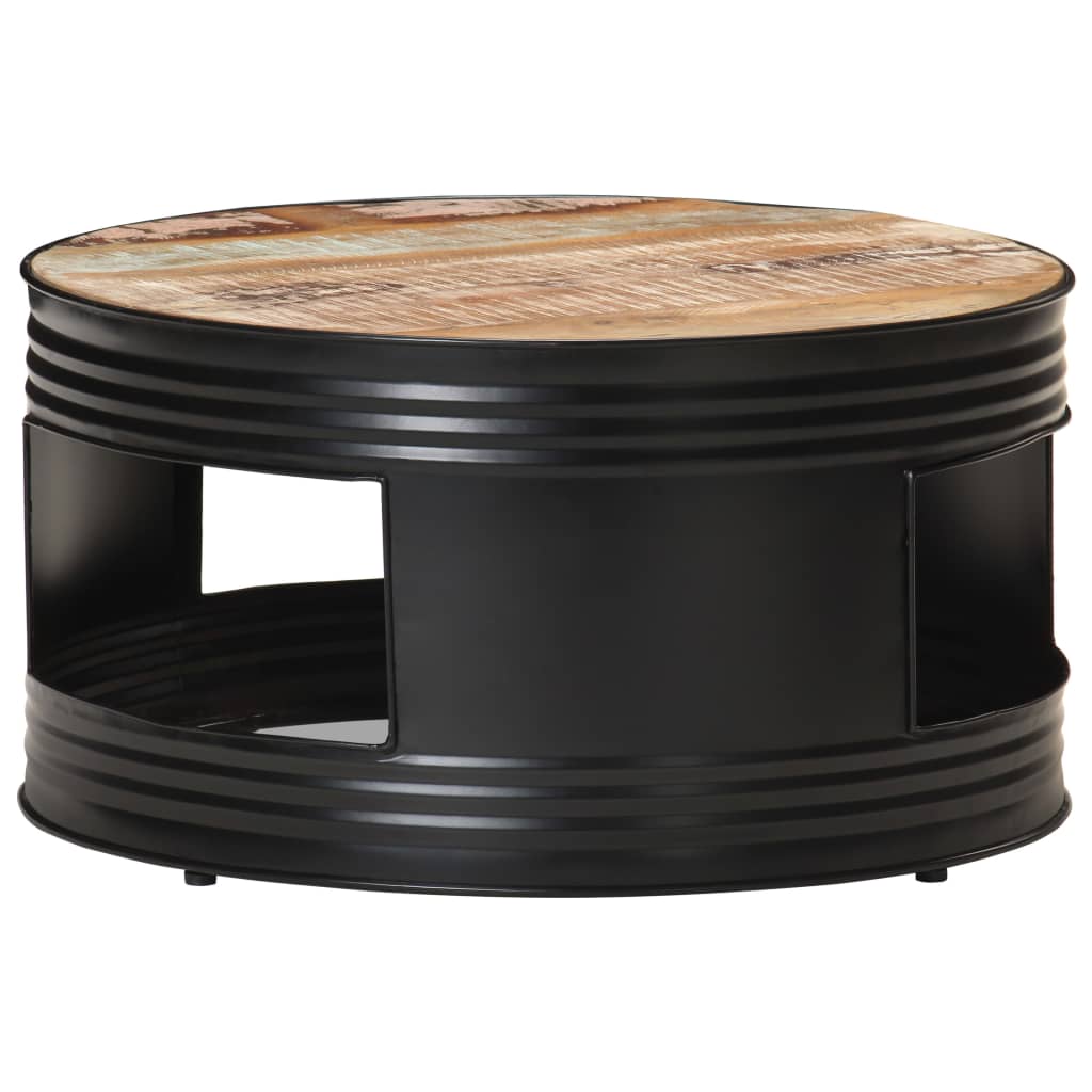 Coffee Table Black 68x68x36 cm Solid Reclaimed Wood- Coffee Tables - HomeShopIreland - Home Shop Ireland - Coffee Tables - Coffee Table Black 68x68x36 cm Solid Reclaimed Wood