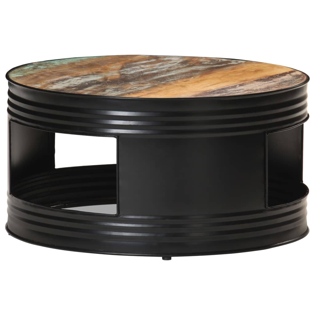 Coffee Table Black 68x68x36 cm Solid Reclaimed Wood- Coffee Tables - HomeShopIreland - Home Shop Ireland - Coffee Tables - Coffee Table Black 68x68x36 cm Solid Reclaimed Wood
