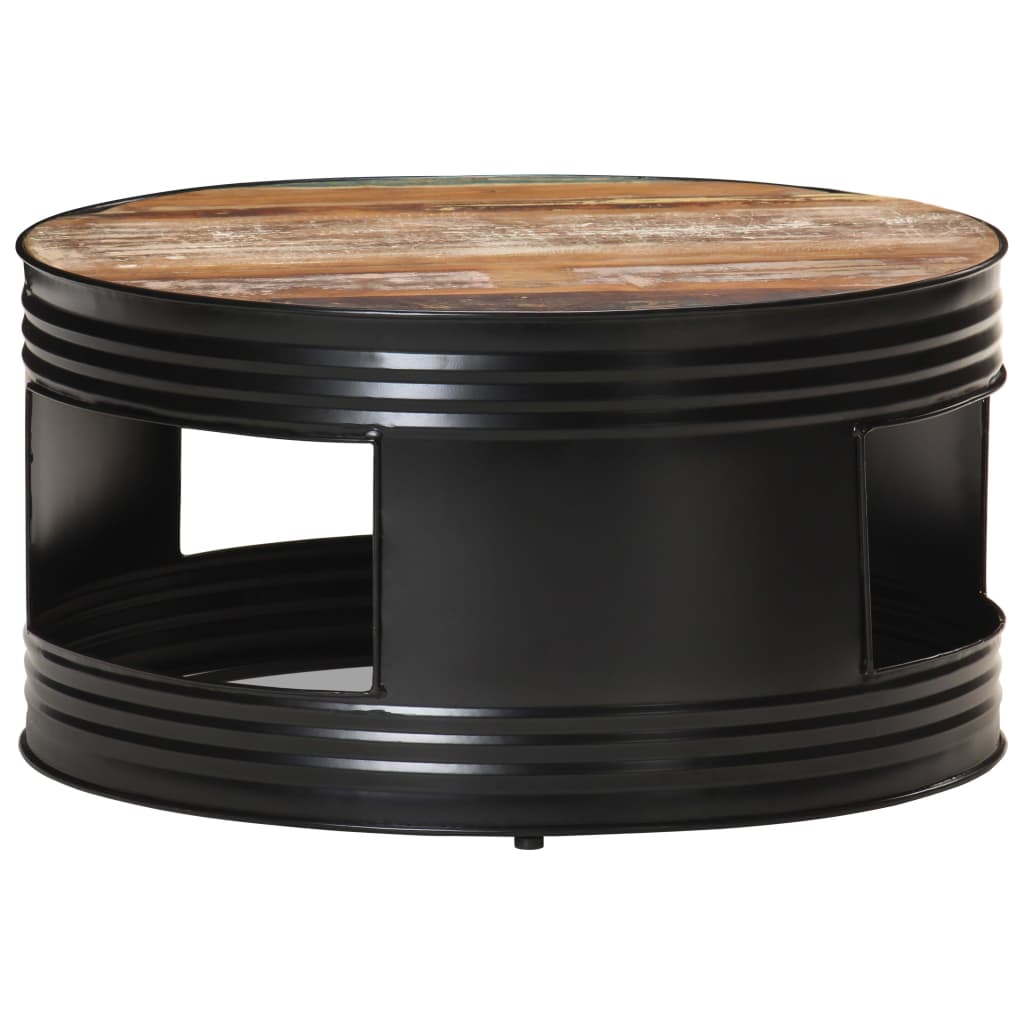 Coffee Table Black 68x68x36 cm Solid Reclaimed Wood- Coffee Tables - HomeShopIreland - Home Shop Ireland - Coffee Tables - Coffee Table Black 68x68x36 cm Solid Reclaimed Wood