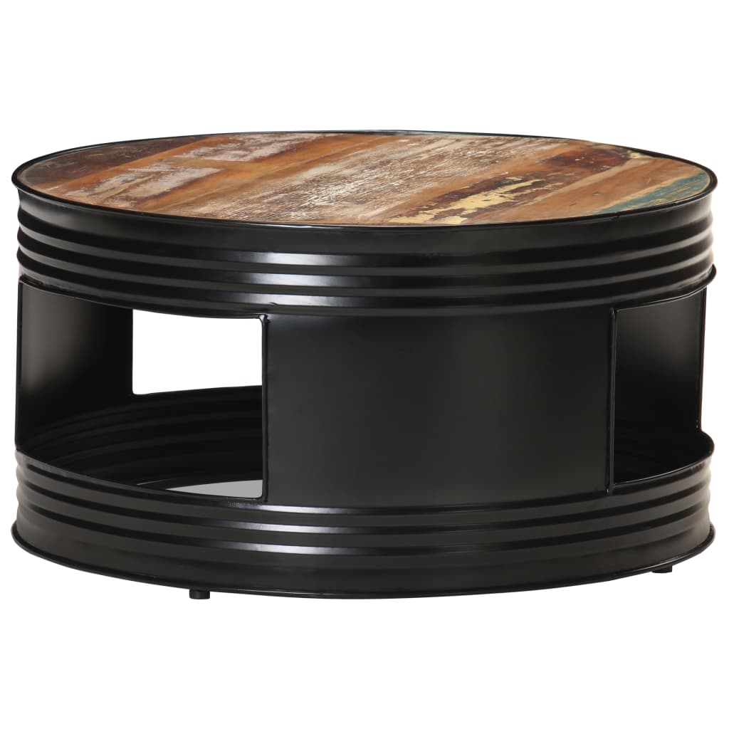 Coffee Table Black 68x68x36 cm Solid Reclaimed Wood- Coffee Tables - HomeShopIreland - Home Shop Ireland - Coffee Tables - Coffee Table Black 68x68x36 cm Solid Reclaimed Wood