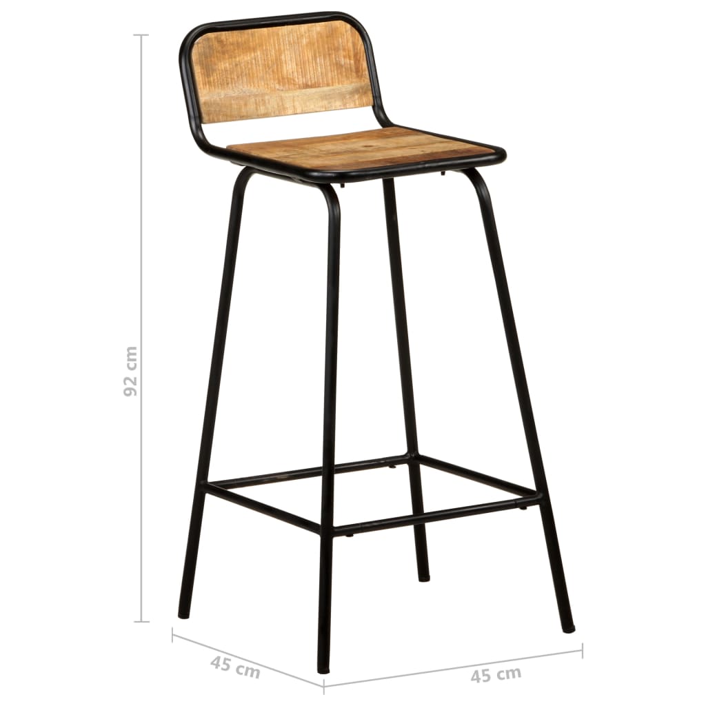 Bar Chairs 4 pcs Solid Mango Wood- Table & Bar Stools - HomeShopIreland - Home Shop Ireland - Table & Bar Stools - Bar Chairs 4 pcs Solid Mango Wood
