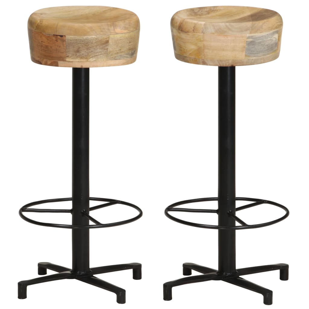 Bar Stools 2 pcs 76 cm Solid Mango Wood- Table & Bar Stools - HomeShopIreland - Home Shop Ireland - Table & Bar Stools - Bar Stools 2 pcs 76 cm Solid Mango Wood