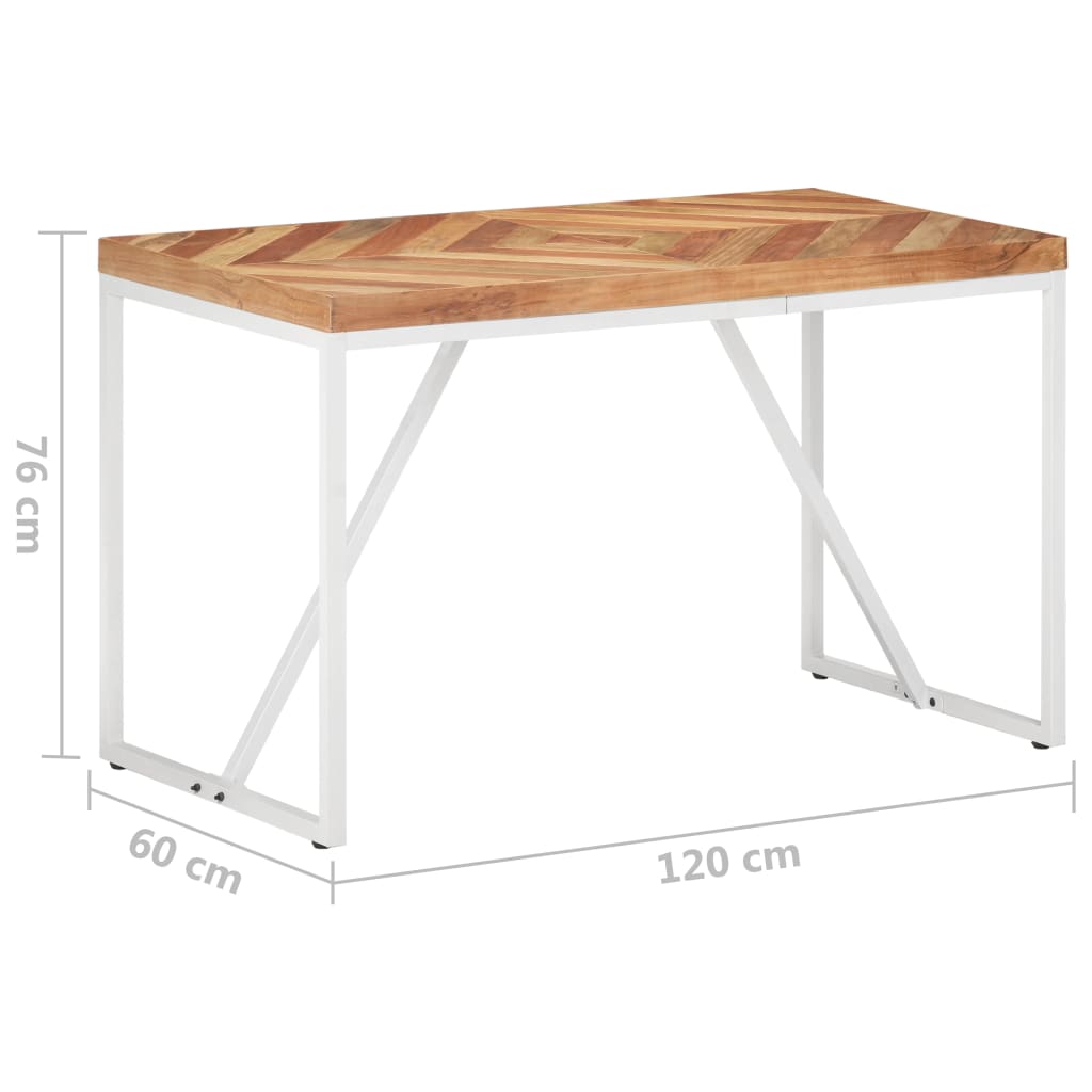 Dining Table 120x60x76 cm Solid Acacia and Mango Wood- Kitchen & Dining Room Tables - HomeShopIreland - Home Shop Ireland - Kitchen & Dining Room Tables - Dining Table 120x60x76 cm Solid Acacia and Mango Wood