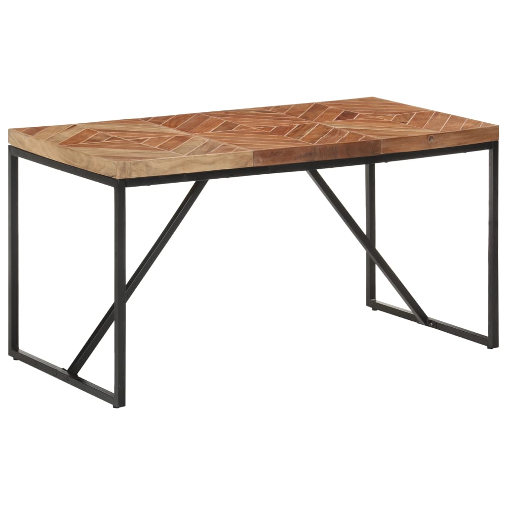 Dining Table 140x70x76 cm Solid Acacia and Mango Wood- Kitchen & Dining Room Tables - HomeShopIreland - Home Shop Ireland - Kitchen & Dining Room Tables - Dining Table 140x70x76 cm Solid Acacia and Mango Wood
