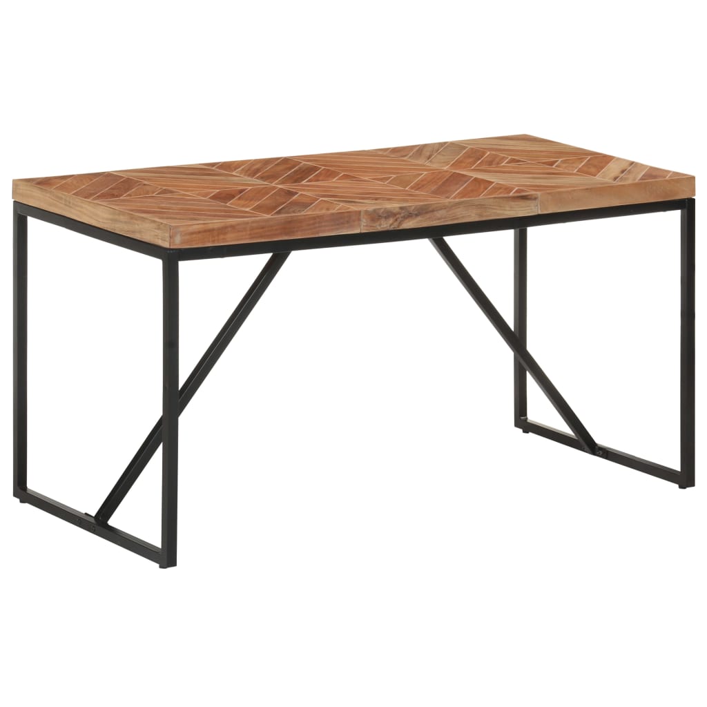 Dining Table 140x70x76 cm Solid Acacia and Mango Wood- Kitchen & Dining Room Tables - HomeShopIreland - Home Shop Ireland - Kitchen & Dining Room Tables - Dining Table 140x70x76 cm Solid Acacia and Mango Wood