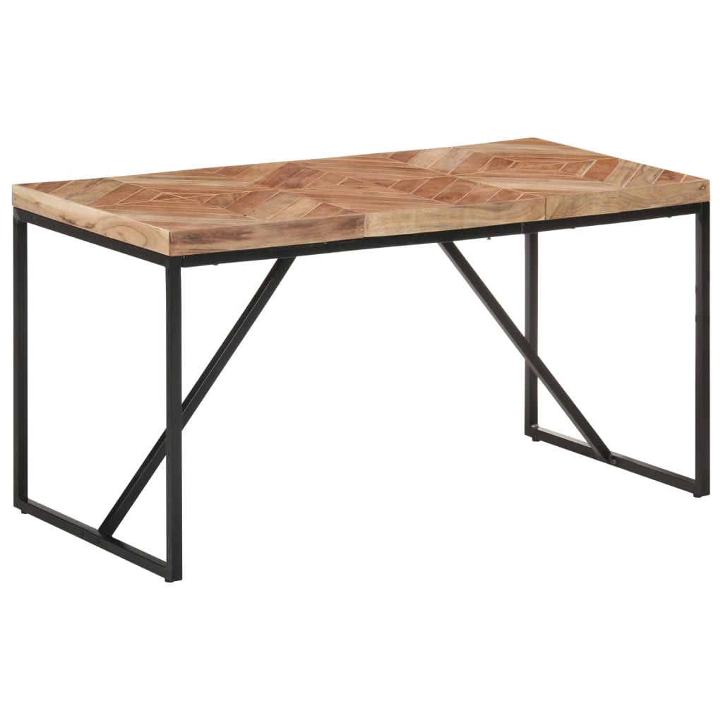 Dining Table 140x70x76 cm Solid Acacia and Mango Wood- Kitchen & Dining Room Tables - HomeShopIreland - Home Shop Ireland - Kitchen & Dining Room Tables - Dining Table 140x70x76 cm Solid Acacia and Mango Wood