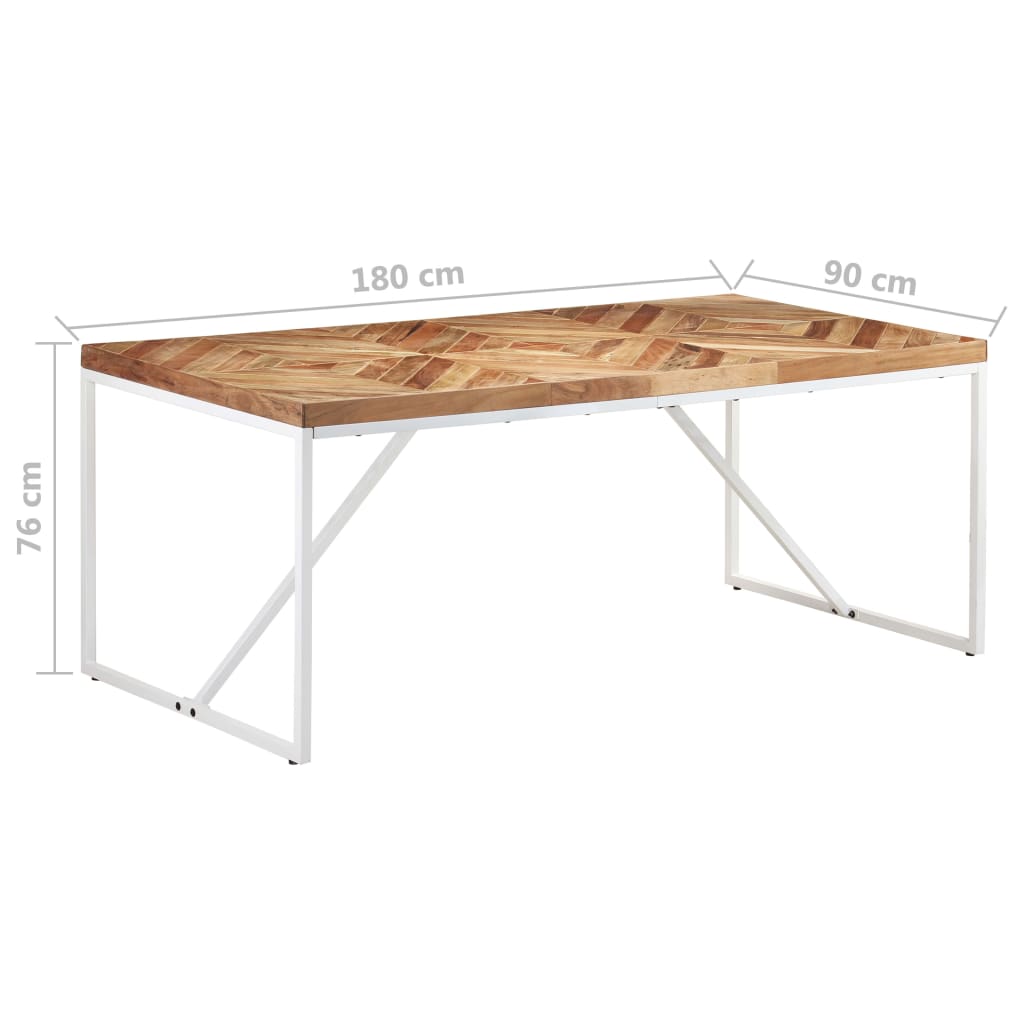 Dining Table 180x90x76 cm Solid Acacia and Mango Wood- Kitchen & Dining Room Tables - HomeShopIreland - Home Shop Ireland - Kitchen & Dining Room Tables - Dining Table 180x90x76 cm Solid Acacia and Mango Wood