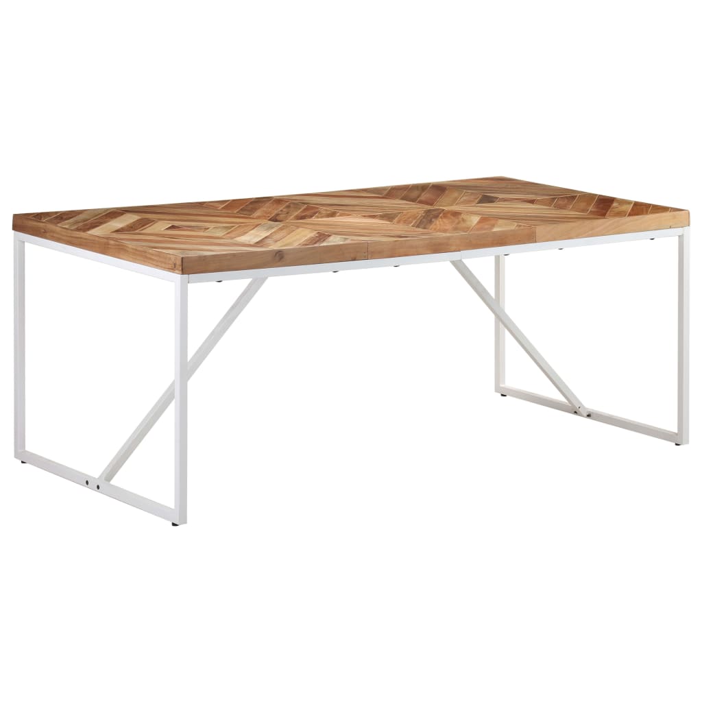 Dining Table 180x90x76 cm Solid Acacia and Mango Wood- Kitchen & Dining Room Tables - HomeShopIreland - Home Shop Ireland - Kitchen & Dining Room Tables - Dining Table 180x90x76 cm Solid Acacia and Mango Wood