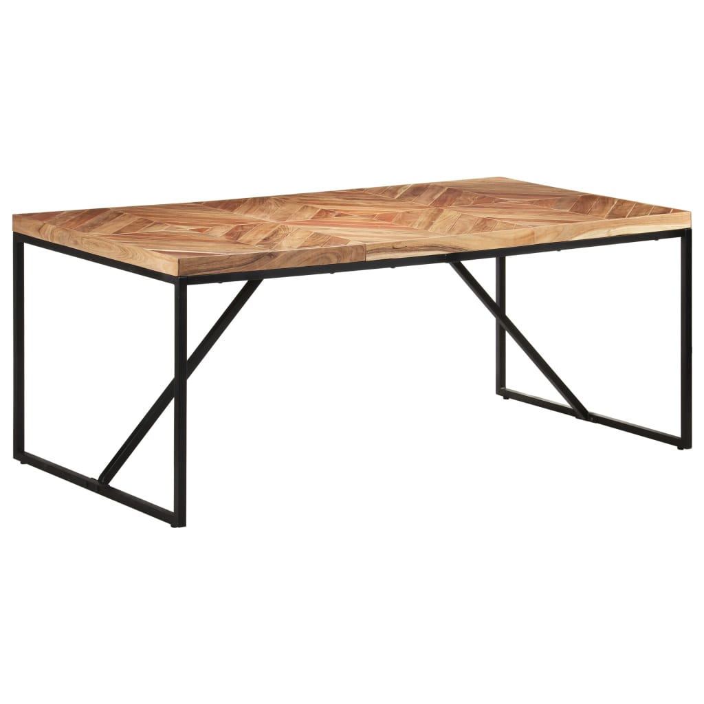 Dining Table 180x90x76 cm Solid Acacia and Mango Wood- Kitchen & Dining Room Tables - HomeShopIreland - Home Shop Ireland - Kitchen & Dining Room Tables - Dining Table 180x90x76 cm Solid Acacia and Mango Wood