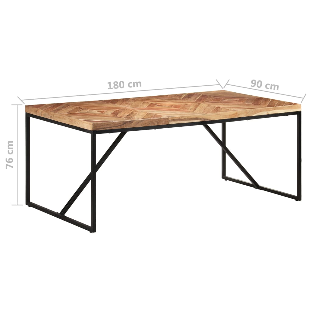 Dining Table 180x90x76 cm Solid Acacia and Mango Wood- Kitchen & Dining Room Tables - HomeShopIreland - Home Shop Ireland - Kitchen & Dining Room Tables - Dining Table 180x90x76 cm Solid Acacia and Mango Wood