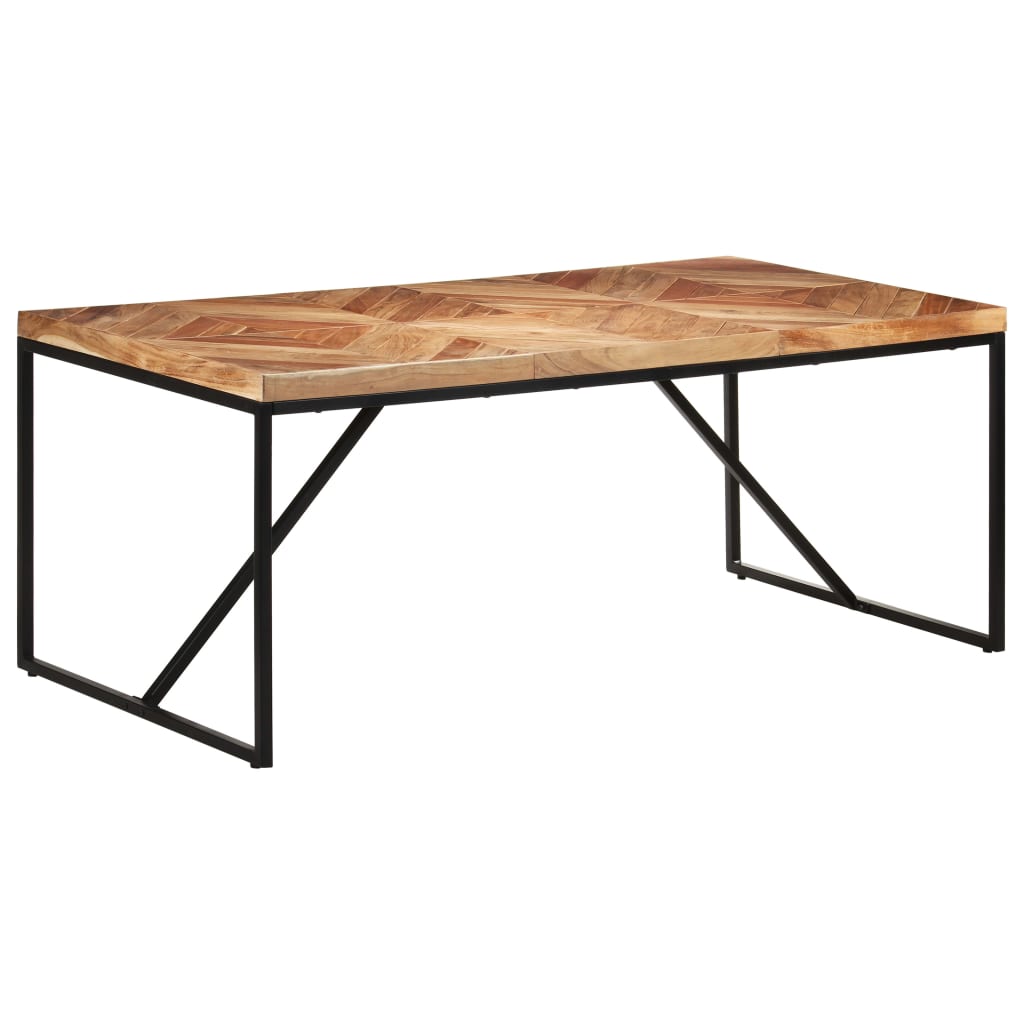 Dining Table 180x90x76 cm Solid Acacia and Mango Wood- Kitchen & Dining Room Tables - HomeShopIreland - Home Shop Ireland - Kitchen & Dining Room Tables - Dining Table 180x90x76 cm Solid Acacia and Mango Wood