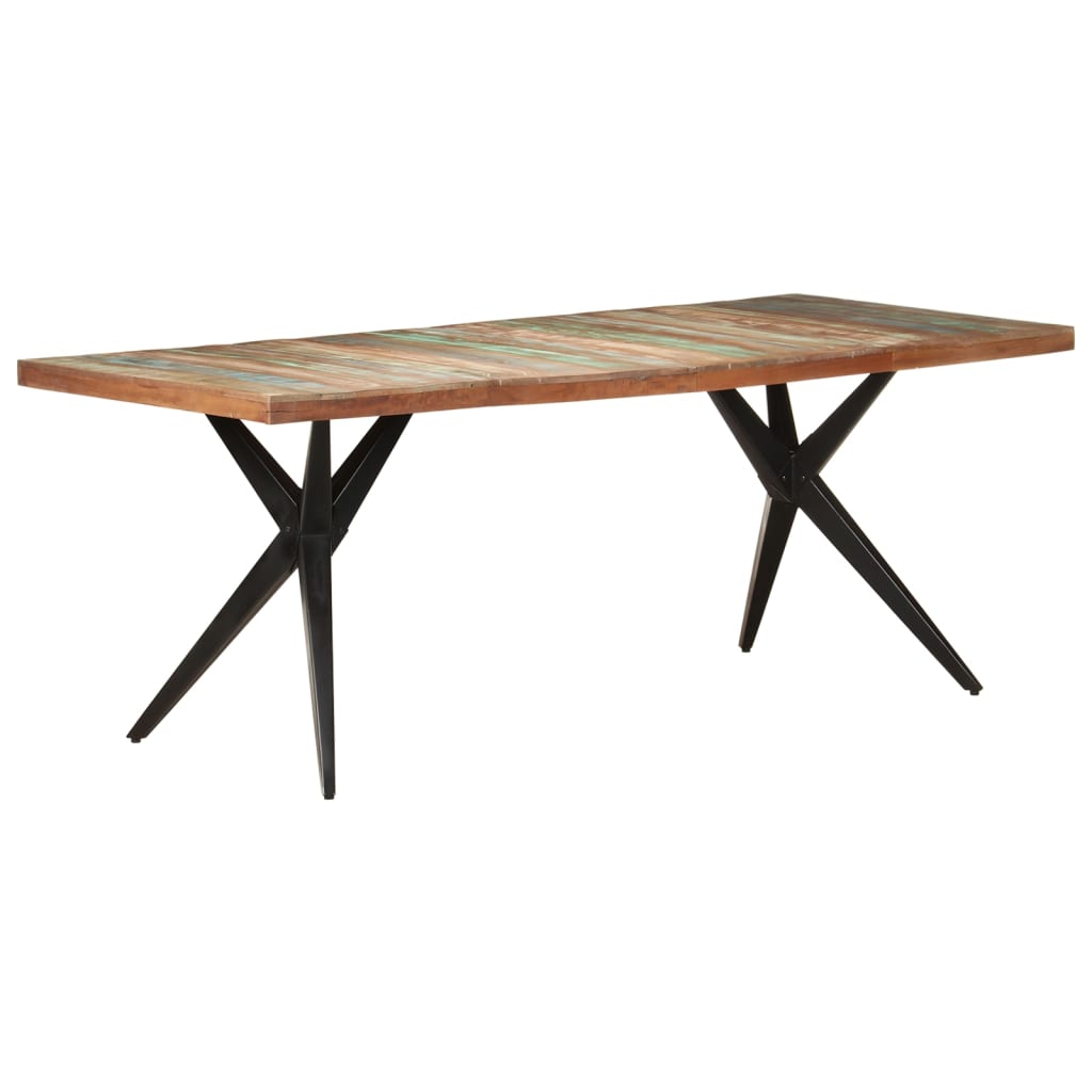 Dining Table 200x90x76 cm Solid Reclaimed Wood- Kitchen & Dining Room Tables - HomeShopIreland - Home Shop Ireland - Kitchen & Dining Room Tables - Dining Table 200x90x76 cm Solid Reclaimed Wood